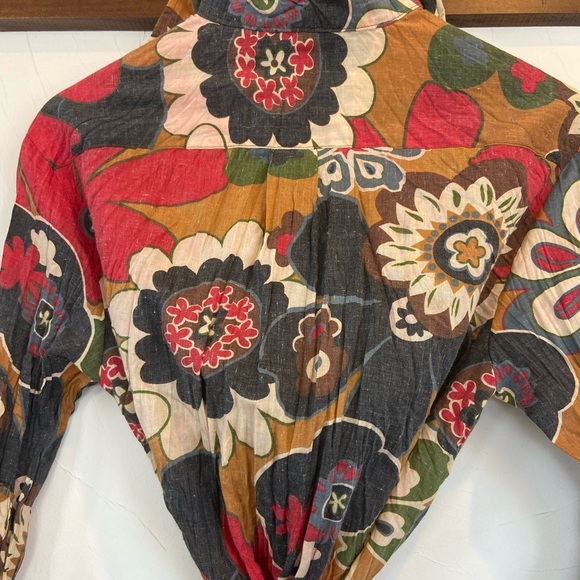 Floral Button-Up Dress with Belt - Picture 4 of 10